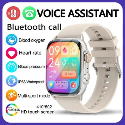 2024 SACOSDING Ultra Smartwatch Muži Ženy NFC AMOLED Displej Smart Hodinky Bluetooth Hovor Kyslík v Krvi Srdcová Frekvencia Športové Vodotesné Hodinky