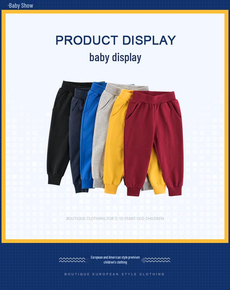 27kids Frühling/Herbst 2024 Einfarbige Jungen-Sporthose