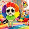 Lumea lui Dandy Jucărie de pluș Dandy Floare curcubeu drăguță Personaj desen animat Păpușă umplută cu bandă adezivă accesoriu Jucărie de pluș moale pentru joc Cadou de ziua de naștere pentru copii Fani Decor cameră de acasă