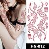 HN Red Lace Henna Tattoo Stickers - European & American Style, Creative & Sexy Temporary Lace Tattoos