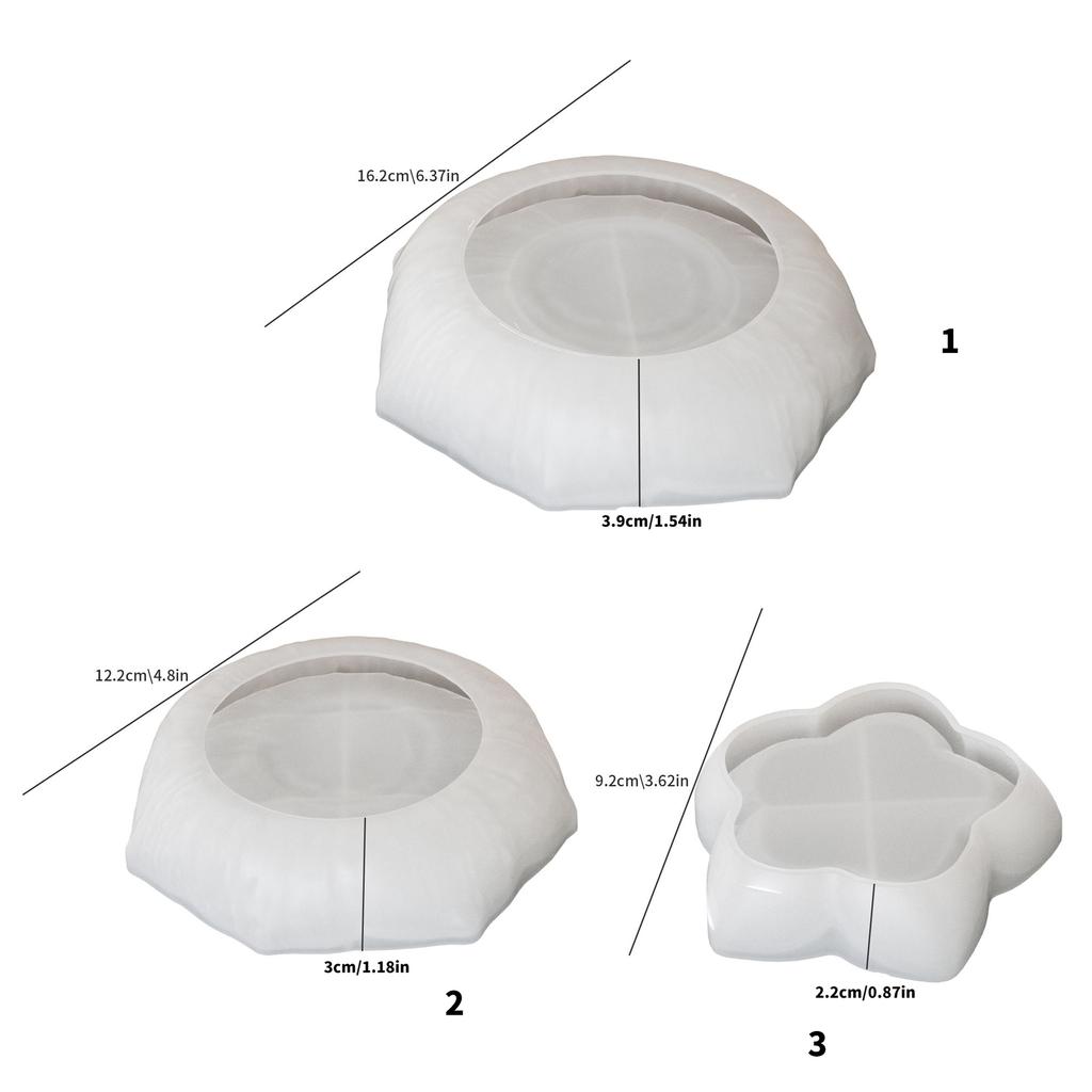 Sturdy Round Tray Silicone Moulds For Unique Display Plates Silicone Round Tray Mould For DIY Fruit And Tea Plates