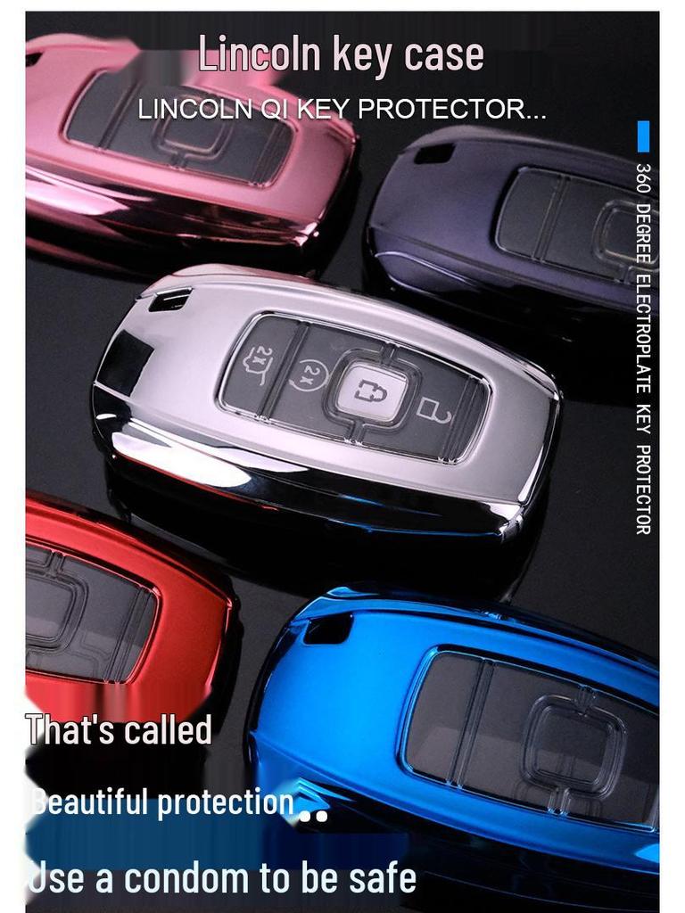 Applicable Lincoln Key Shell for Navigator, MKZ, Mariner, MKX, Continental - Remote Key Case/Car Key Bag