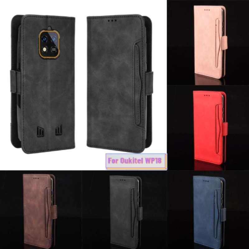 Oukitel Wp18 Flip Case Wallet Style With Multiple Card Slots Premium Pu Leather Material