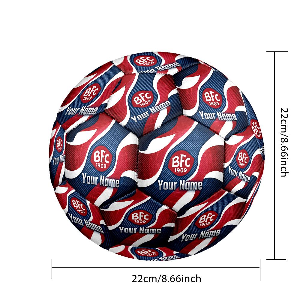 Personalized Size 5 Football Bologna FC Pattern Outdoor Game Sports Ball Gift