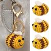 5pcs Fashion Woolen Knitting Little Bee Keychain DIY Handmade Bag Pendant Keyring for Friend Gifts Cartoon Cute Animal Key Chain