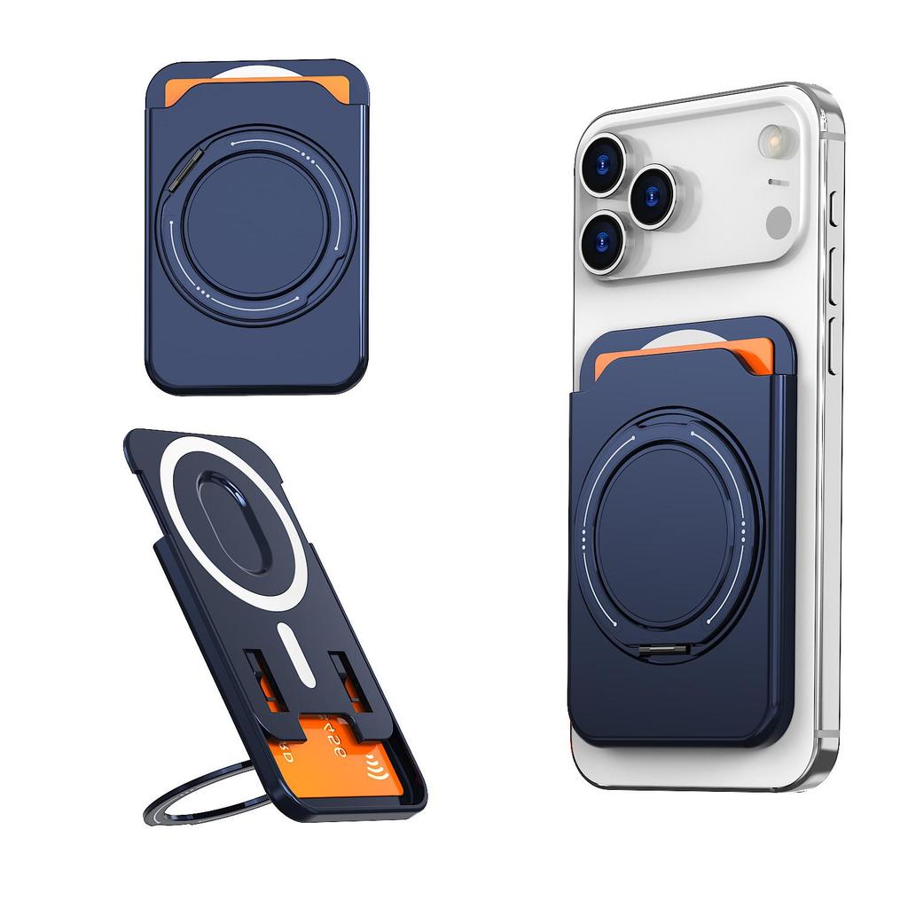 MagSafe Card Holder with 360° Rotating Bracket for iPhone