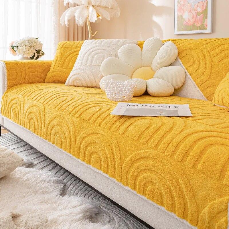 New Embossing Sofa Couch Covers Pets Kid Mat Modern Anti-slip Sofas Towel for Living Room Slipcover Sofa Protector Blanket