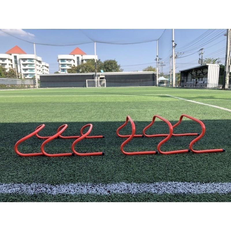 Bright Orange Agility Training Hurdles Durable PVC Non-Slip Feet for Soccer Football Field Speed Practice