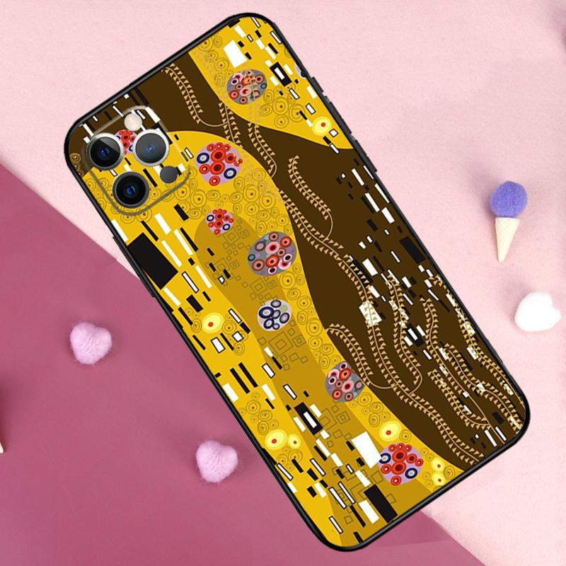 Kiss by Gustav Klimt Phone Case For iPhone 17 Pro Max 11 14 15 16 Pro Max Plus 12 13 Mini 17 Air 16e Back Cover