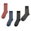 Stripe Medium Calf Socks Elastic Thermal Winter Socks For Daily Use Comfortable Cotton Blend Nonslip Comfortable Cold Weather