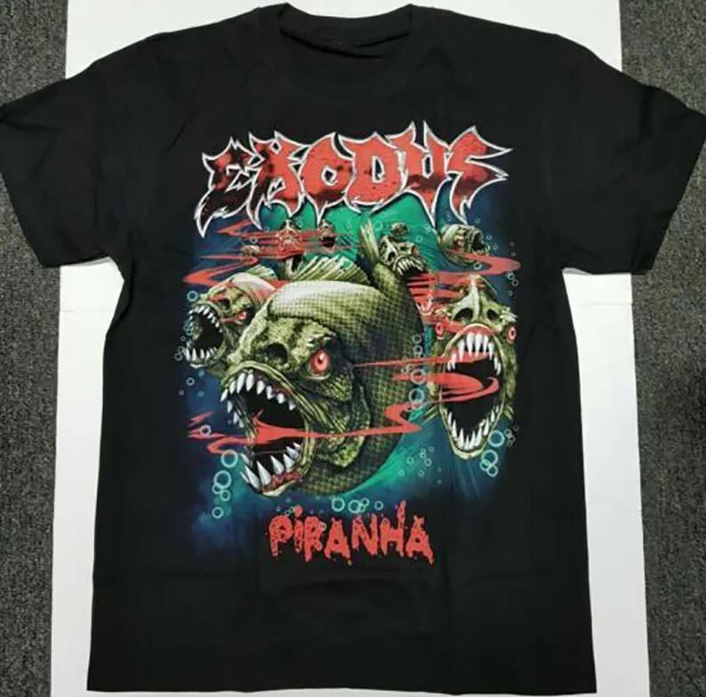 Rare 90s Exodus Music Band Black Unisex All Size Unisex T-shirt XXL