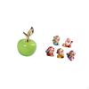 Ceramic Figurine Fruit Sculpture And God of Fortune Resin Statue Ornament for Home Cafe Study Room
