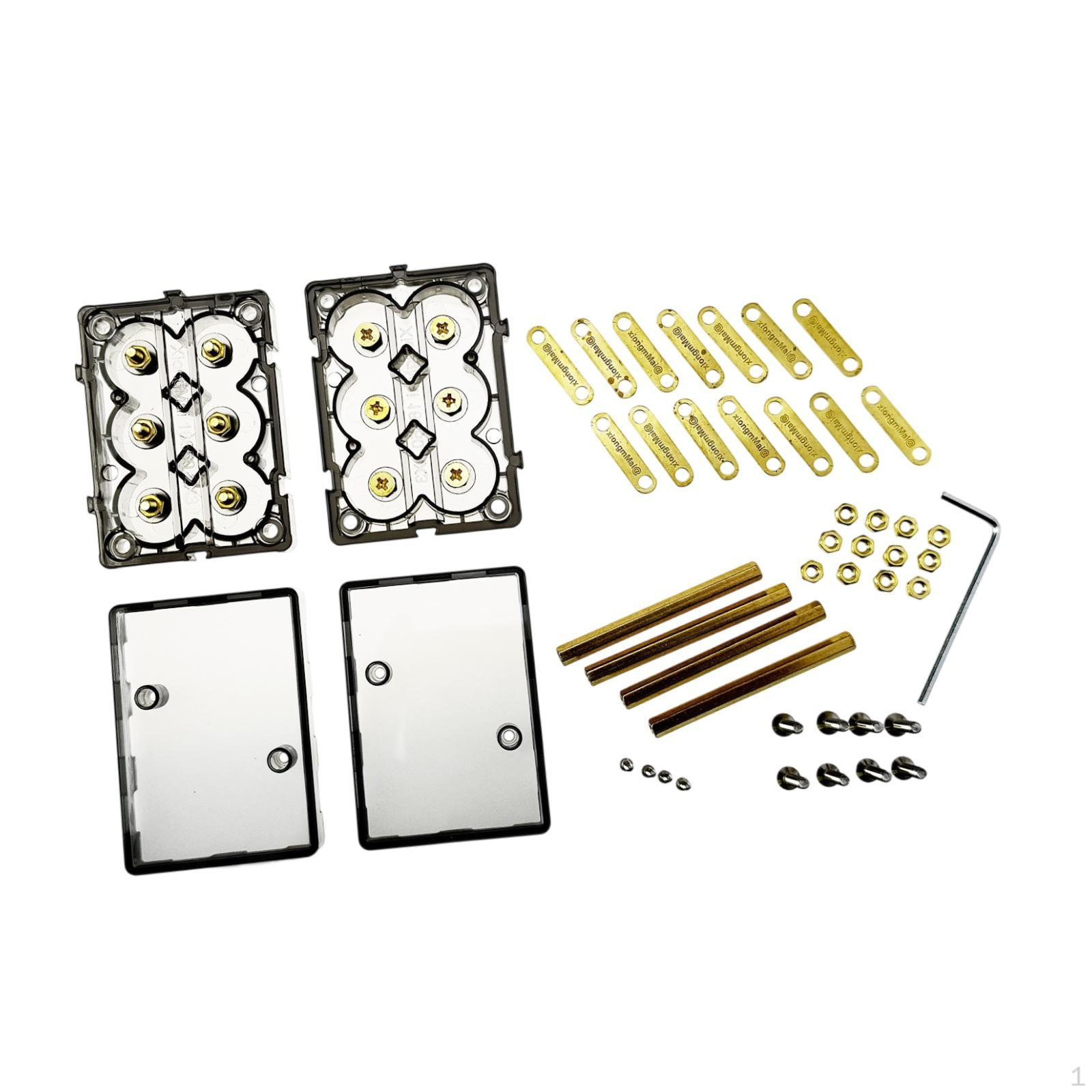 

Комплект для сборки коробки для хранения батарей без сварки, совместимый держатель для 18650/21700 6.6cmx4.9cmx10.2cm