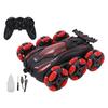 RC Stunt Car 360 Degree Rotating 4 Wheel Drive 2.4GHz Remote Control Drift Car with Light Spray for 6 Years Old Above