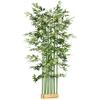 Artificial Bamboo, 180 cm, Potted with Pine Wood Pot, Green