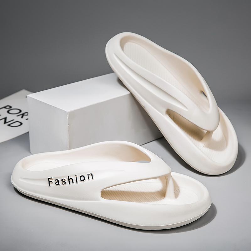 Neue einfache leichte modische Herren-Flip-Flops Sommer Zuhause Freizeit Verschleißfeste Hausschuhe Bequeme weiche elastische Hausschuhe