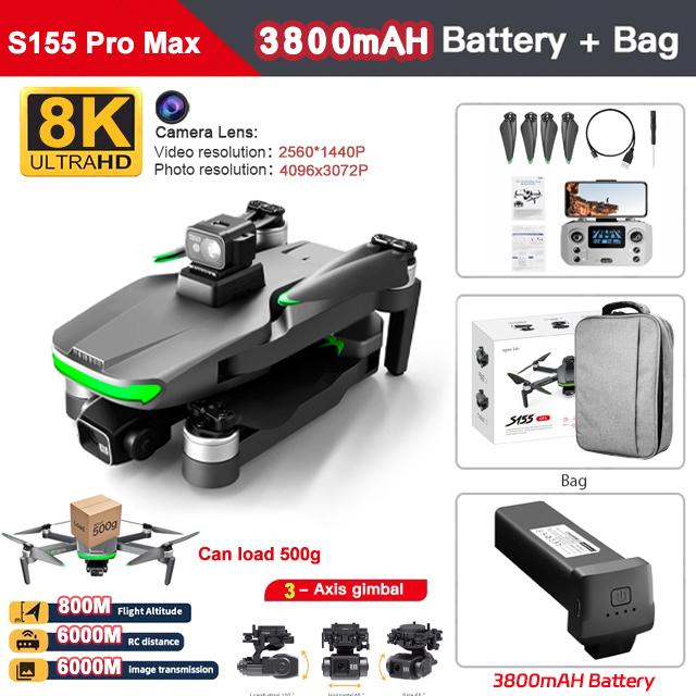 2025 New AE86 PRO MAX GPS Drone With 3-Axis Gimbal Professional 8K HD ESC Camera 5G FPV WiFi 28 Min Brushless RC Quadcopter 8KM