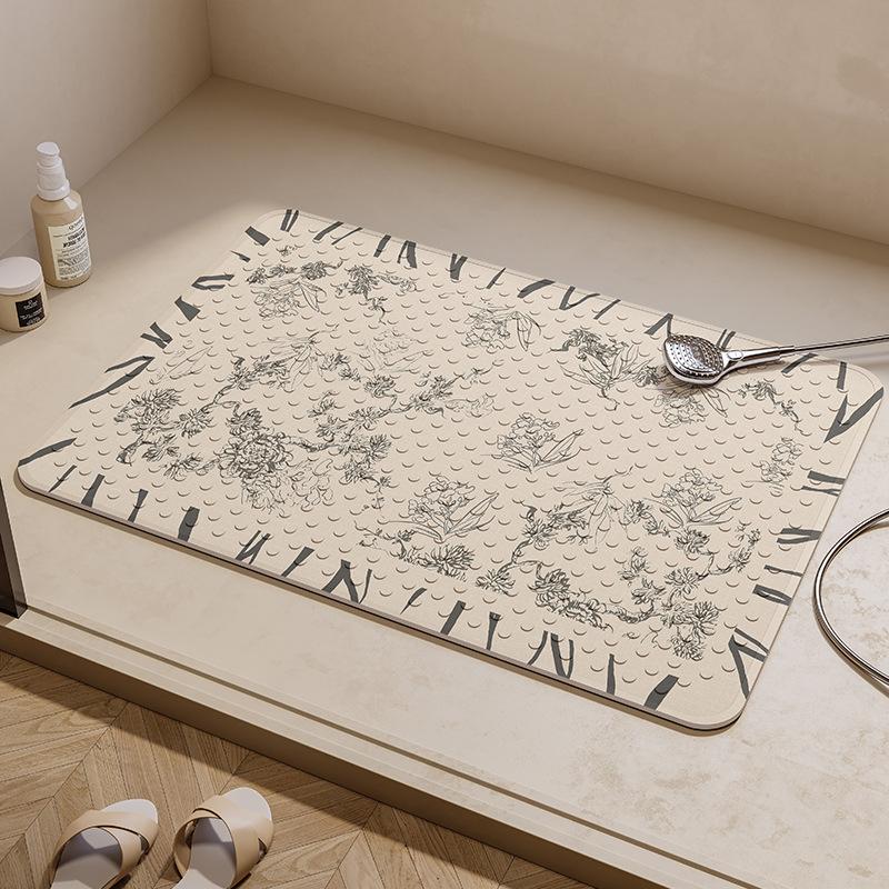 Nordic Simple Wind Anti-slip Suction Cup Floor Mat for Children  Elderly and Pregnant Women Bathroom Bath Anti-fall Suction Cup Mat