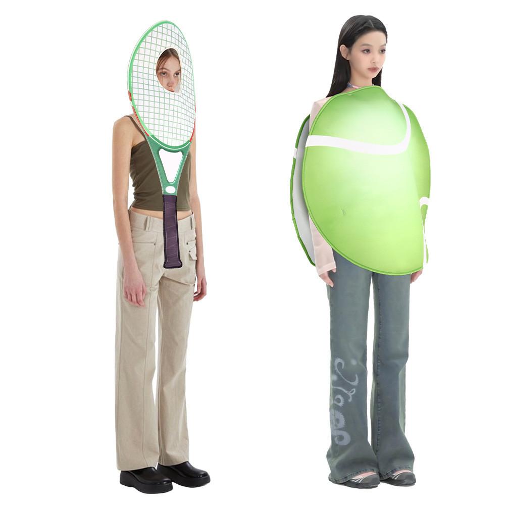 Tennis Cosplay Halloween Racket Costume Set Party Performance Clothing Gift