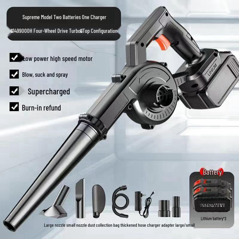 High-Power Rechargeable Lithium Battery Blower and Vacuum Cleaner Combo