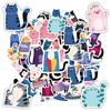 35pcs-50pcs Whimsical Animals Stickers Cute Cute Stationery Stickers Stickers For Guitar Laptop Helmet Skateboard DIY