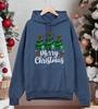 Merry Christmas Bow Trees Printing Hoody Men All-Match Autumn Sportswear Oversized Comics Streetwear Casual Fleece Hoodies