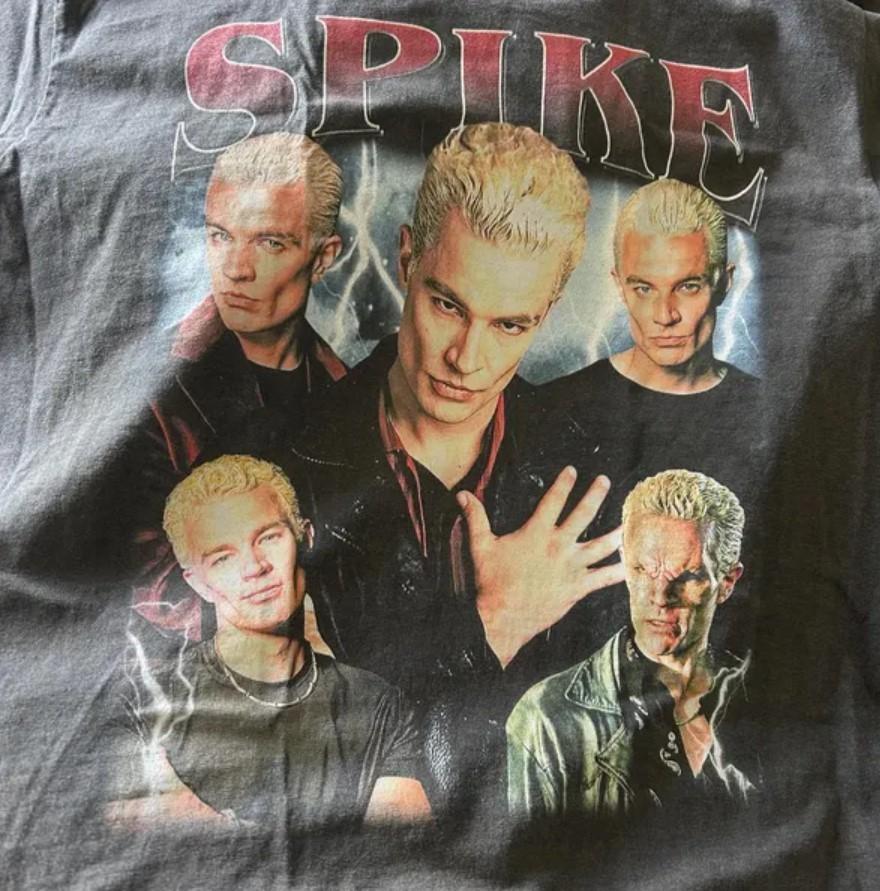Spike Buffy The Vampire Slayer Vintage T-Shirt Gift For Woman and Man Unisex L