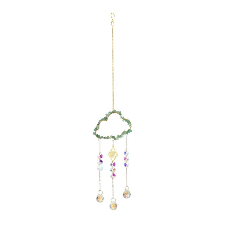 

Captivating Crystal Sun Catcher Cloud Pattern Wind Chimes Wind Bells Pendant