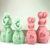 2026 Latest Models Mother Hugging Child Candle Silicone Mold Warm Heart Family Painting Plaster Mould Soap Resin Making