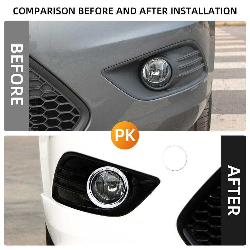 For Ford Focus 2 Mk2 Sedan Hatchback 2005 - 2011 Fog Lights Lamp Sticker 2Pcs Fog Lamp Decoration Cover Interior Accessories