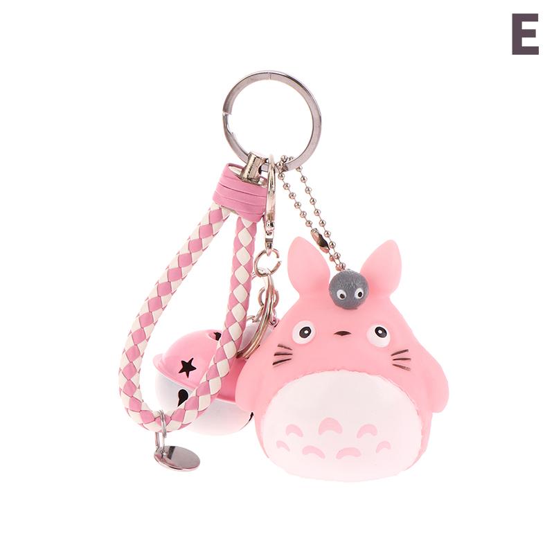 

Мультяшный брелок Тоторо с колокольчиком, озвученный брелок, женский брелок, безделушка, брелоки, подвеска для сумки, шарм, аниме аксессуары