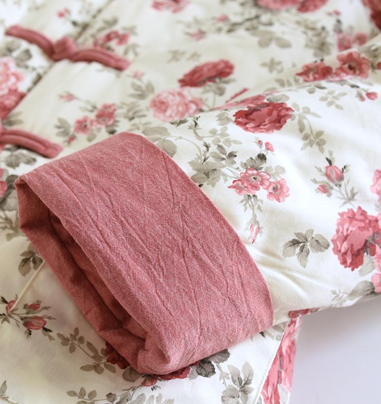 505 Handmade Cotton Floral Jacket, Autumn/Winter, Chinese Style Frog Fasteners, Ladies' All-Cotton Warm Wear