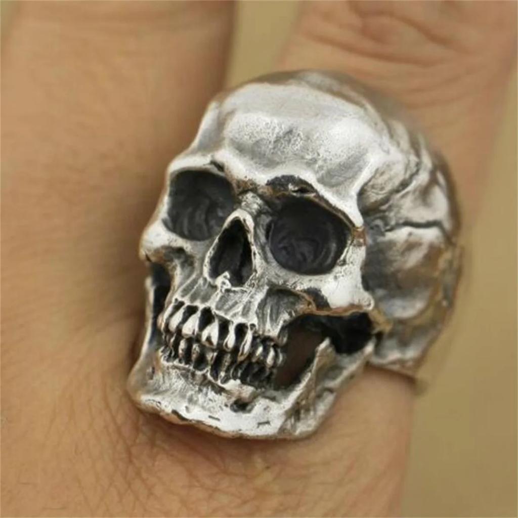 Anelli Teschio Anelli Scheletro Uomo Lega Rock Punk Gotico Hip Hop Fascino Raffinato Regalo Festa di Halloween Anelli Classici Accessori Ragazzo