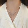 Women's French Ribbon Beaded Pearl Y2K Necklace