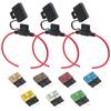 Automatic Reset Circuit Fuse Breakers w/ Fuse Holder Kit For Car/RV/Boat/Marine