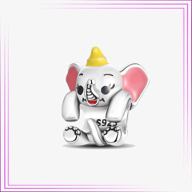 925 Sterling Sølv Hjerte Blomst Luftballong Flamingo Rosa Sjarm Plata De Ley Bil Katt Perle DIY For Originalt Armbånd Smykker