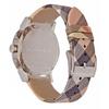 Burberry The City Nova White Dial Checked Brown Leather Strap Watch for Men BU9357