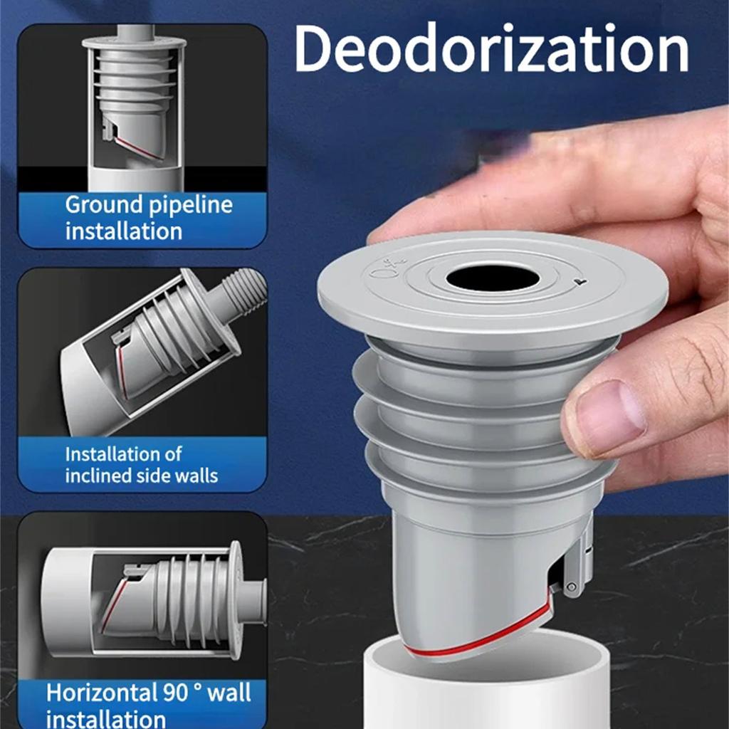 Universal Drain Seal Drainage Solution Drain Pipe Anti-Odor Seal Rings Drain Pipe Seal Stopper for Kitchen & Bathroom