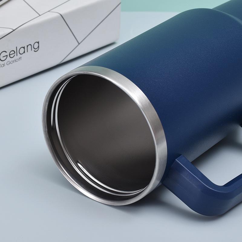 40oz Becher Vakuumisoliert Thermoskanne Kundenspezifischer Reisebecher Edelstahl Wasserflasche Kaffeetassen mit Henkel Outdoor Trinkgeschirr