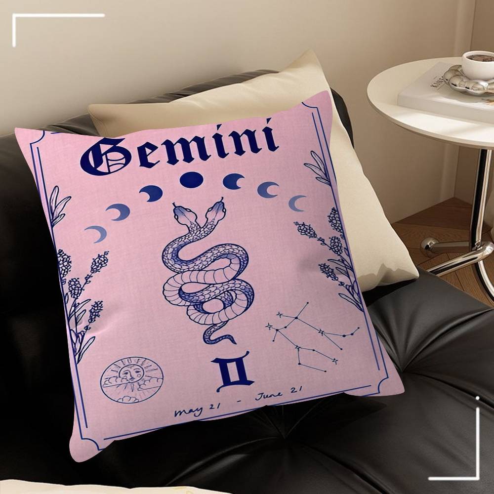Constellation Nursery Canvas Pillow Covers Cartoon Sofa Decorative Home Doublesided Printing Short Plush Cute Cushion Cover