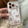 Neue 2026 Glitzer Treibsand Hirsch Handyhülle Für iPhone 17 Pro 16 15 14 17 Pro Max mit Blumenmuster Stoßfeste Hülle Mädchen
