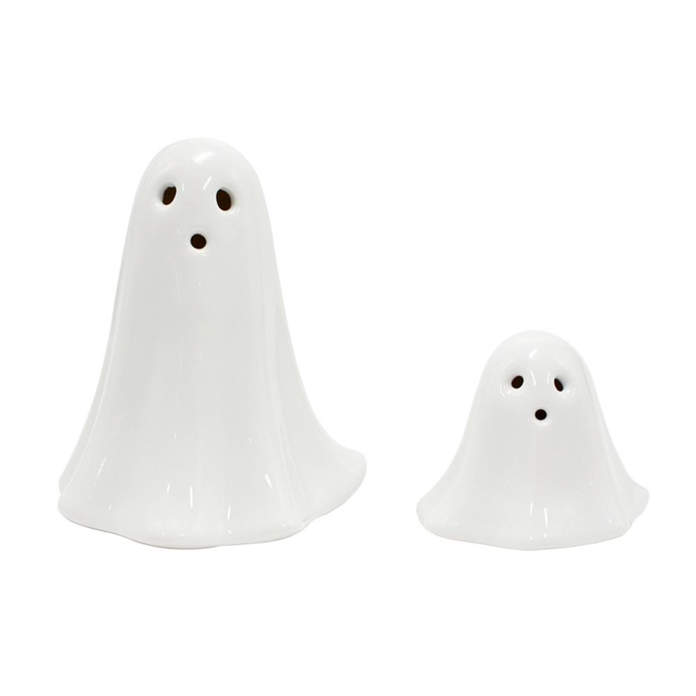 

3Pcs Light Up Ghosts For Indoor Halloween Decorations Battery Powered White Mini Ghost Figurines With LED For Spooky Halloween