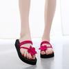 Ladies' Chic Summer Flip Flops - Fashionable Black Foot on Thong Slippers Anti Slip EVA Sole Comfortable Flat Bottomed Beachs