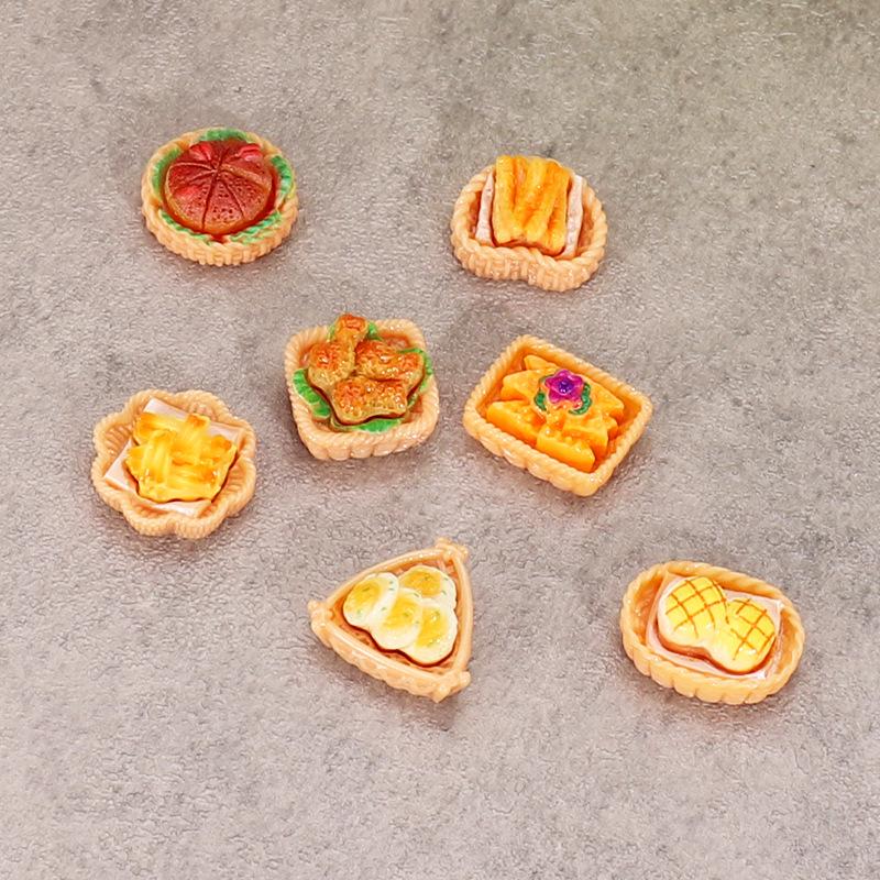 Miniature Resin Breakfast Pastries: Toy Bread & Buns Jewelry Accessories