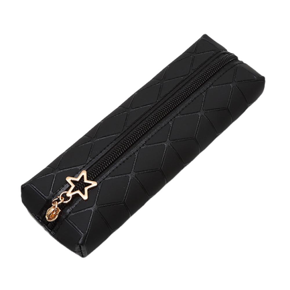 Portable Pen Bag PU Leather Stationery Storage Bag New Stationery Organizer  Students Gift