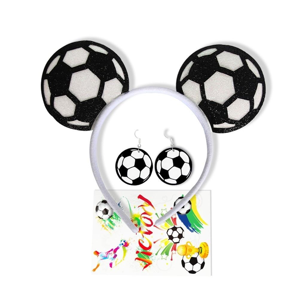 Reusable Soccer Fan Cheering Props Lightweight Tinsel Skirt Football Fan Costume Set Headdress Eco-Friendly