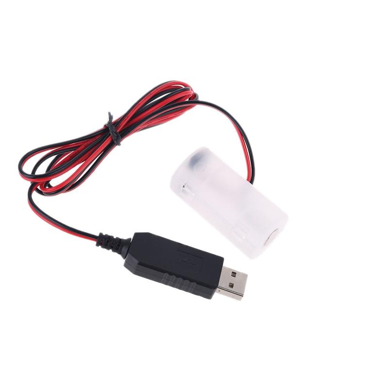AM2 LR14 C Battery Eliminator USB Power Supply Cable Replace 1 To 4pc 3 4.5 6V LR14 C Battery For Electric Toy Clock