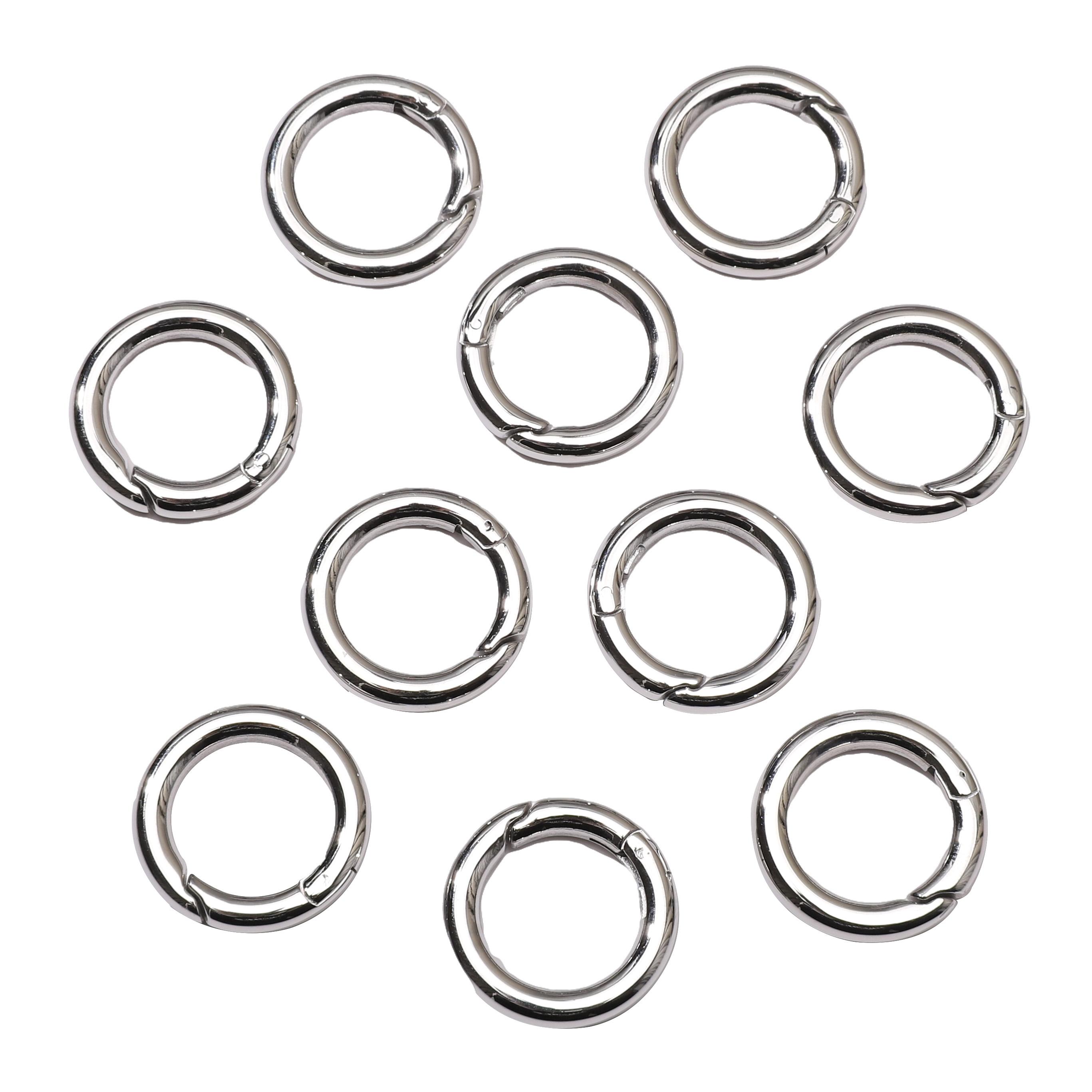 Edelstahl Kohlenstoff Verzinkte Sicherheits Schnalle Kletterring Verschlüsse Anhänger Zubehör Für DIY Halskette Armband Schmuckherstellung 20mm 1pc römische silber