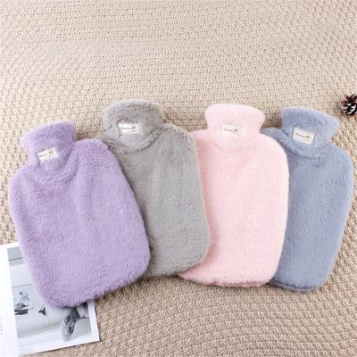2000ml Large Hot Water Bag Potective Cover for Women Winter Warm Cold-proof Removable Plush Faux Fur Heat Preservation Covers