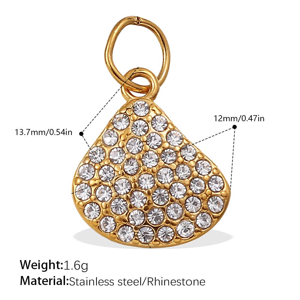 Diamond-Studded Dolphin & Starfish Stainless Steel Pendant - Cute Ocean Animal Jewelry Accessory